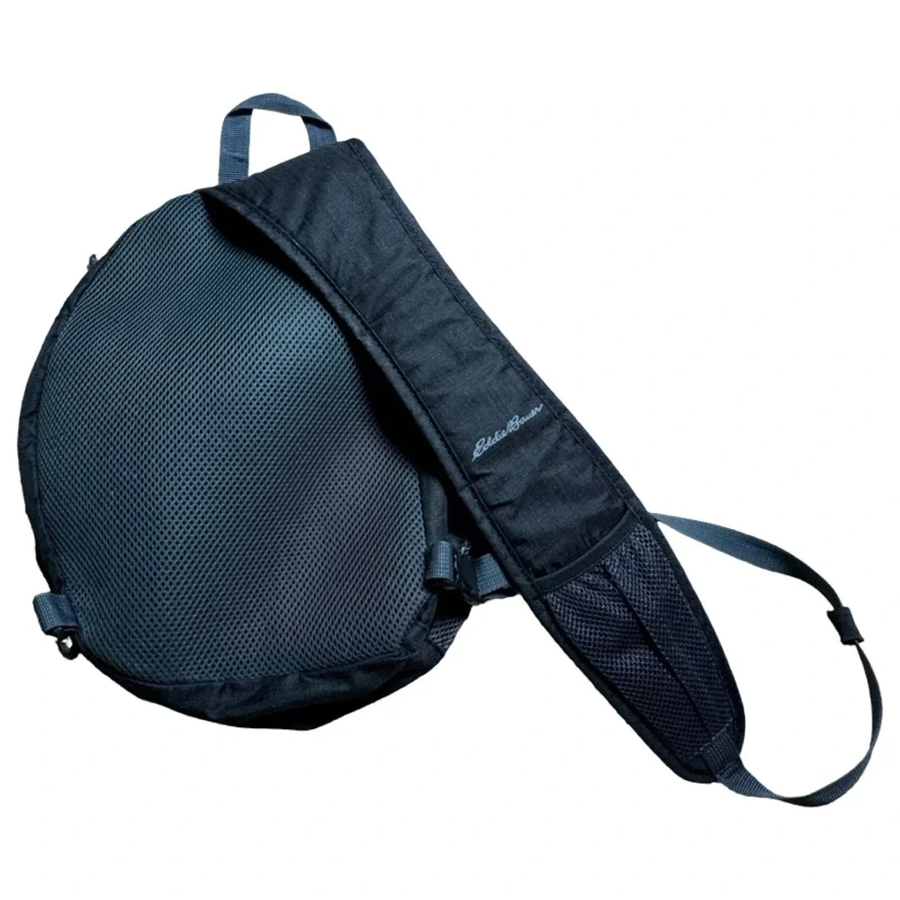 Eddie Bauer Sling Bag Unisex OS Black Good Ripstop Crossbody Hiking Daypack
